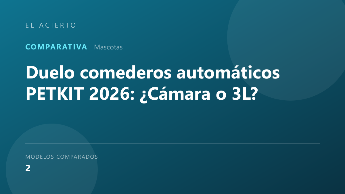 Duelo comederos automáticos PETKIT 2026: ¿Cámara o 3L?