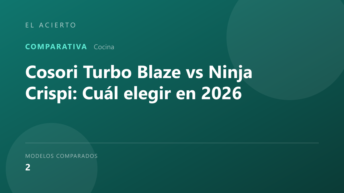 Cosori Turbo Blaze vs Ninja Crispi: Cuál elegir en 2026