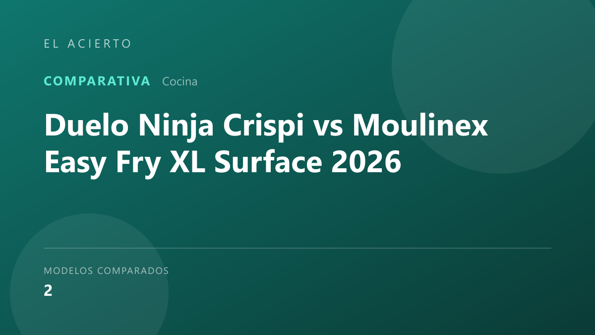 Duelo Ninja Crispi vs Moulinex Easy Fry XL Surface 2026