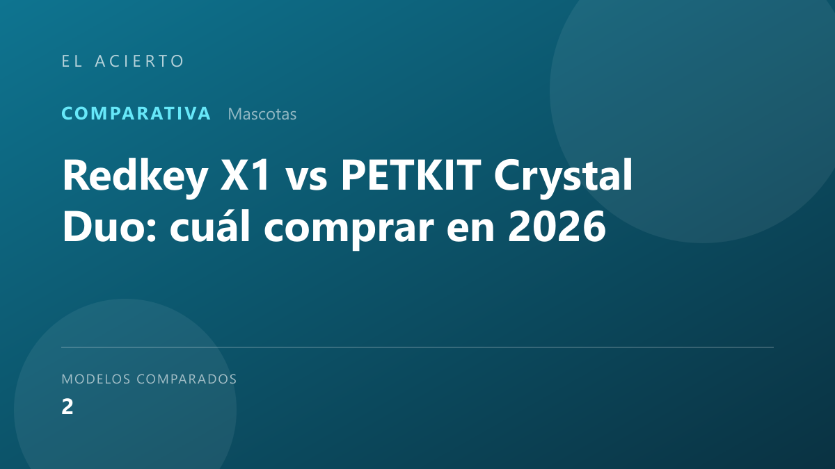 Redkey X1 vs PETKIT Crystal Duo: cuál comprar en 2026