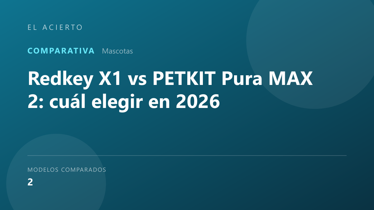 Redkey X1 vs PETKIT Pura MAX 2: cuál elegir en 2026