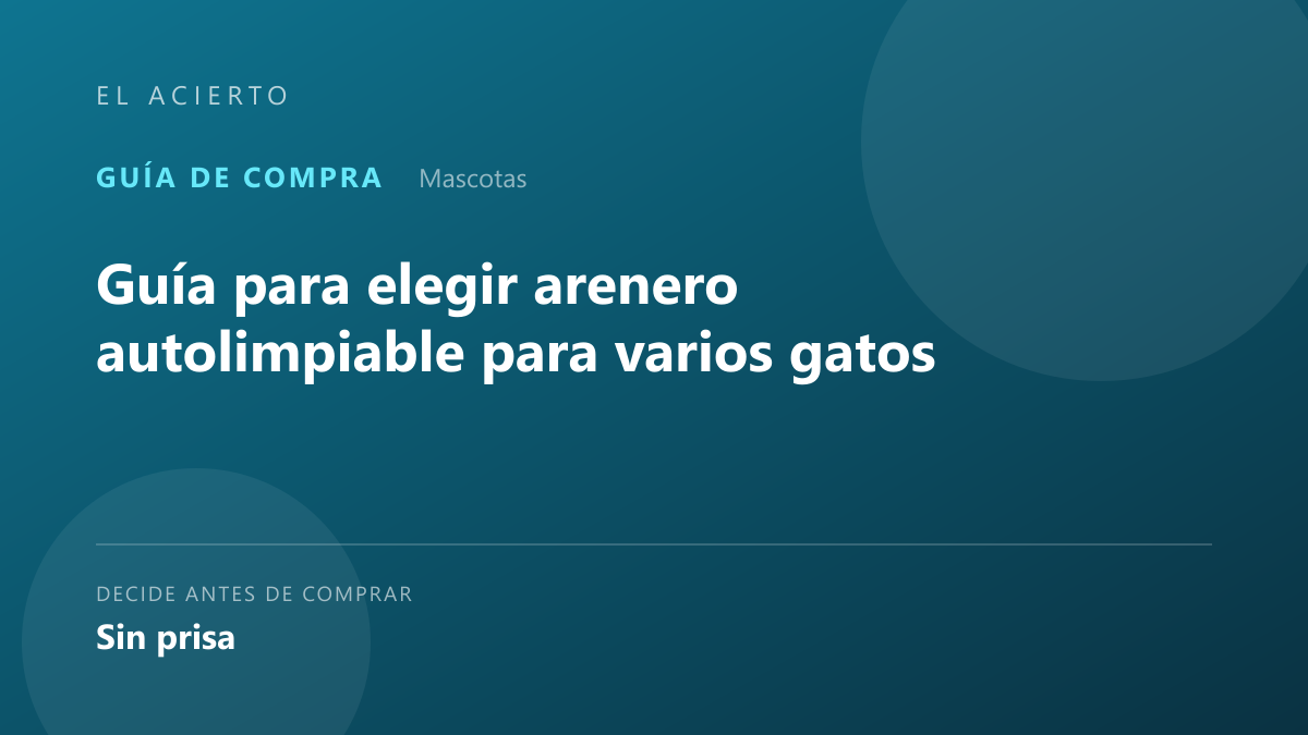 Guía para elegir arenero autolimpiable para varios gatos