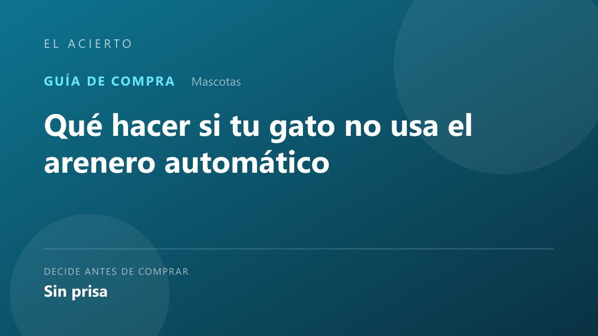 Qué hacer si tu gato no usa el arenero automático