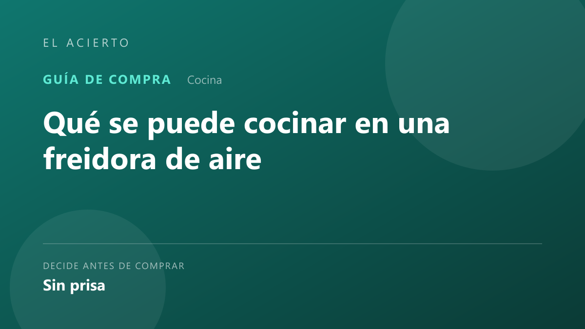 Qué se puede cocinar en una freidora de aire