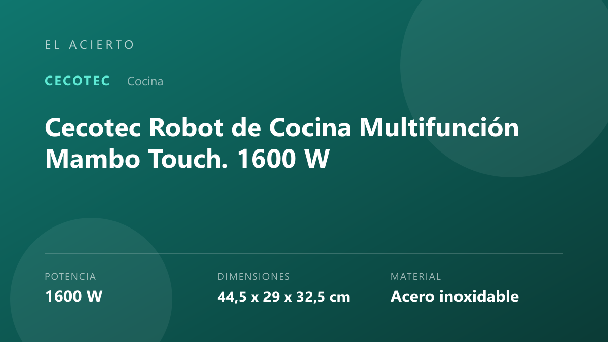 Cecotec Mambo Touch: análisis y características del robot