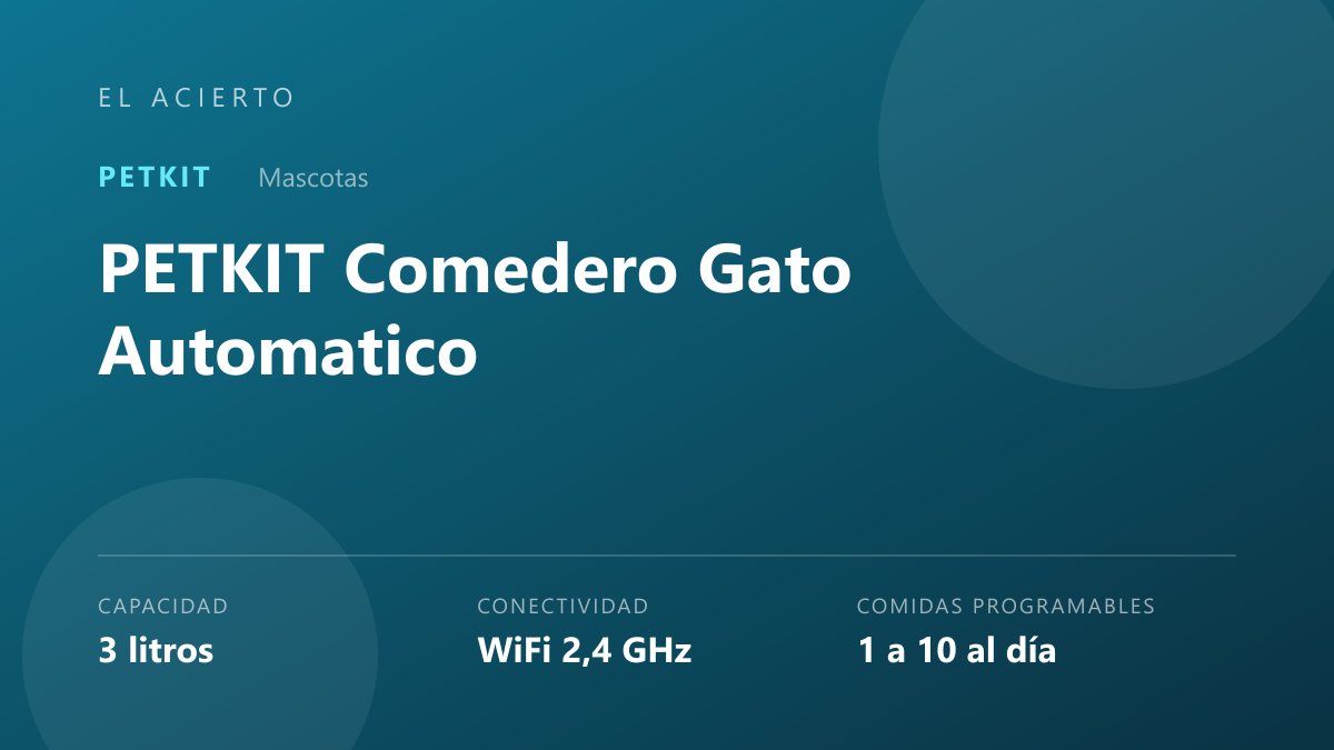 PETKIT Comedero Automático 3 L: análisis y características