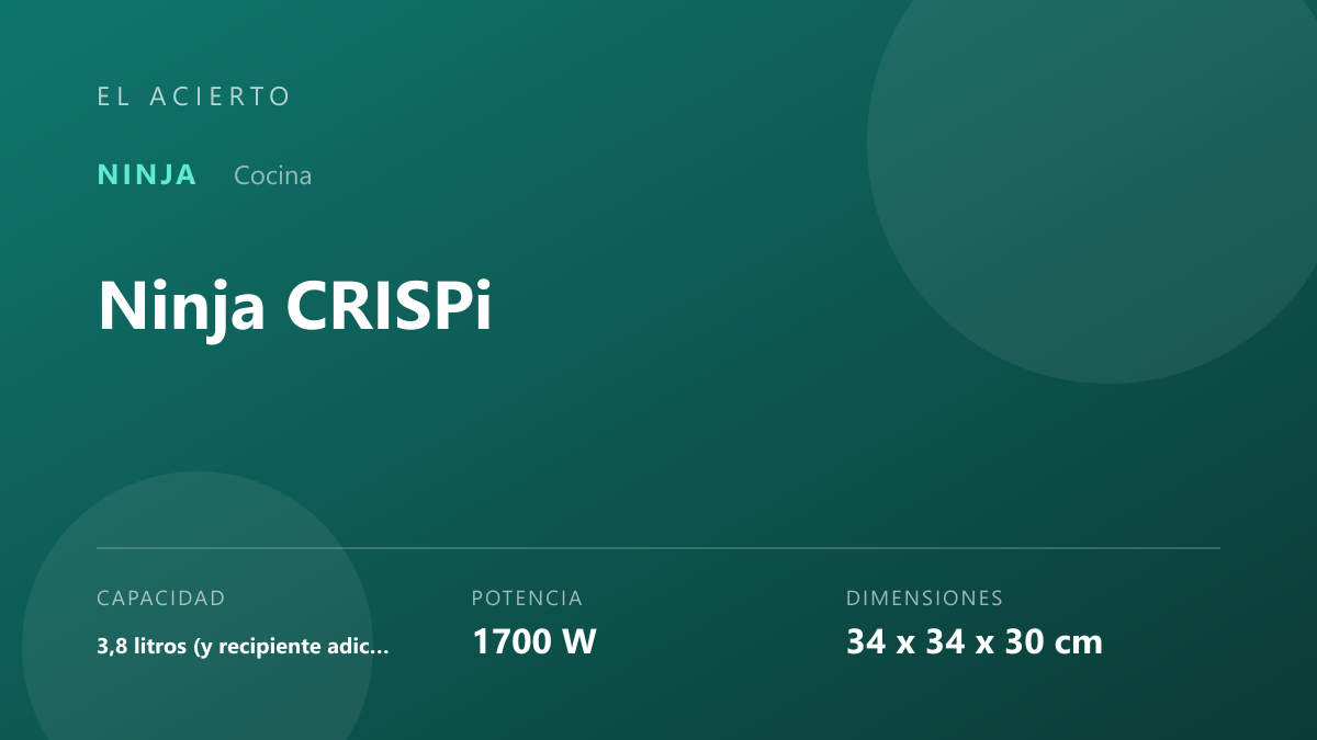 Ninja CRISPi 3,8 L: freidora portátil de vidrio bajo la lupa